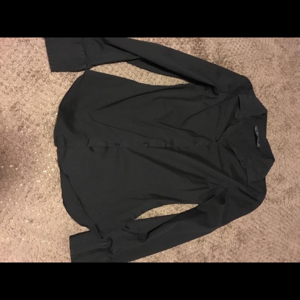 Zara Basics Black XS Button Down